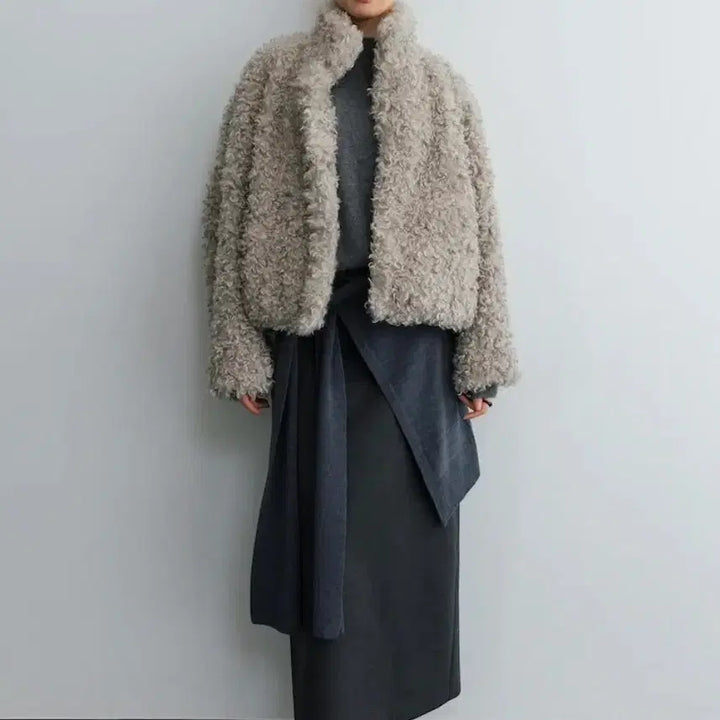 [BUNJANG] The Aperture Fur Jacket (Ash) / 디애퍼처 퍼자켓 (ash)