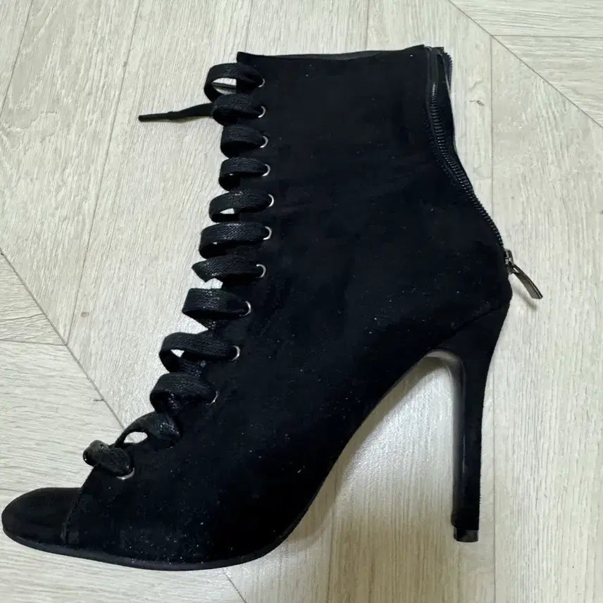 [BUNJANG] C.Me's Hill Suede Lace-up Open Toe Heels / 씨미즈힐 시미즈힐 판매,교환