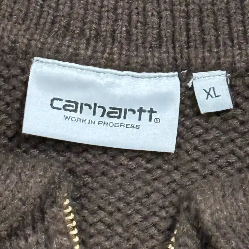 [BUNJANG] Carhartt Knit Zip-up Brown XL / 칼하트 니트집업 브라운 xl