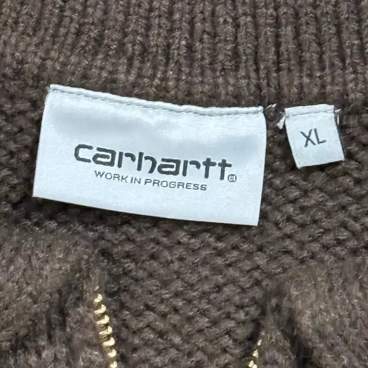 [BUNJANG] Carhartt Knit Zip-up Brown XL / 칼하트 니트집업 브라운 xl