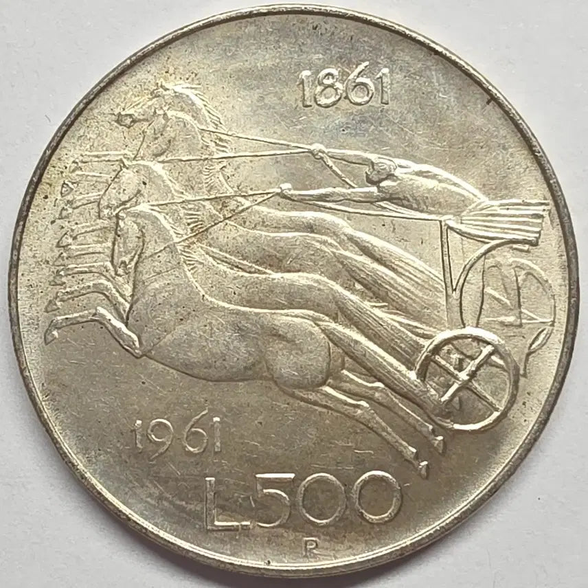 [BUNJANG] Italian 1961 500 Lire Silver Coin / [은화] 이탈리아 1961년 500리라 은화 주화 동전