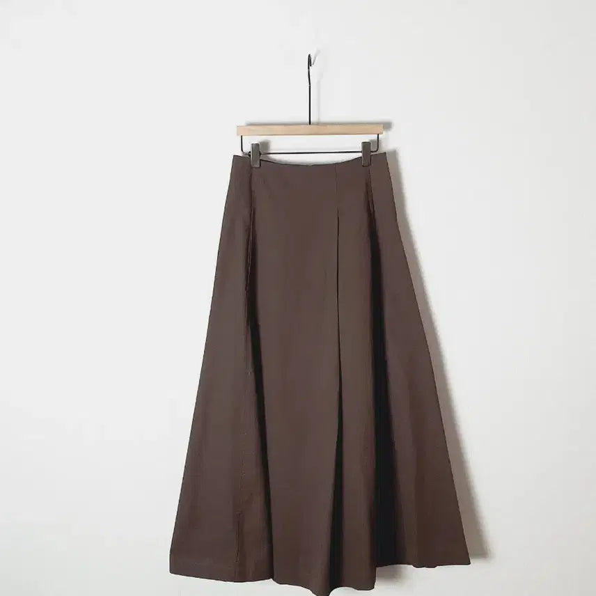 [BUNJANG] Unbranded Brown Pleated Long Skirt / (새) 바스락 밤색 핀턱 롱 스커트 s