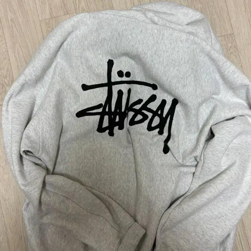 [BUNJANG] Stussy Basic Hoodie Zip-up Grey L / 스투시 베이직 후드집업 그레이 L