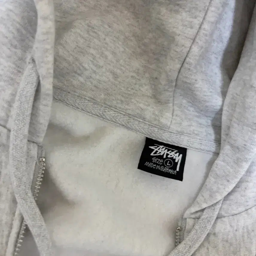 [BUNJANG] Stussy Basic Hoodie Zip-up Grey L / 스투시 베이직 후드집업 그레이 L