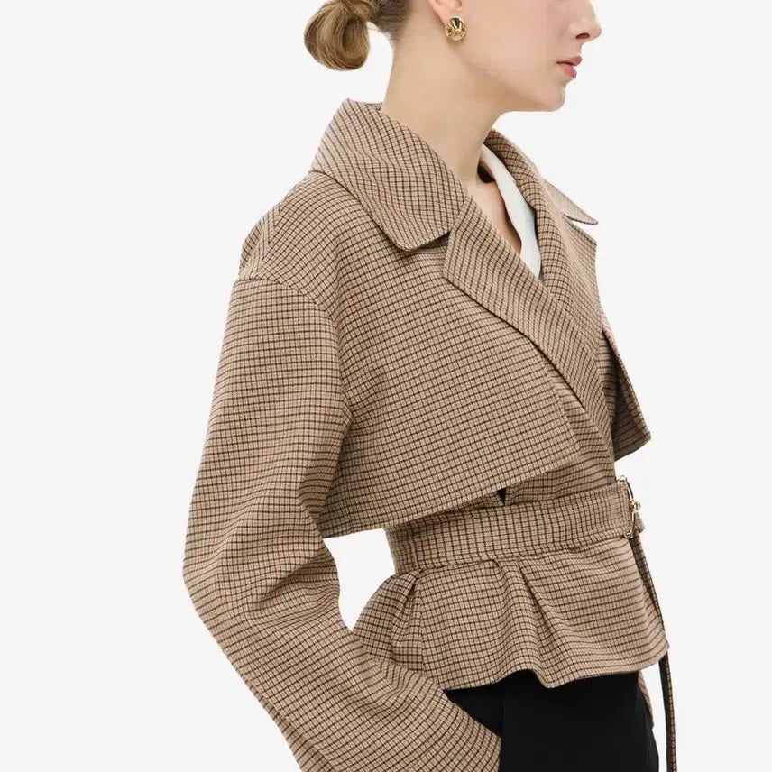 [BUNJANG] MOJO.S.PHINE Checkered Crop Jacket / MOJO 25년 제품! 모조에스핀 고급라인 체크 자켓