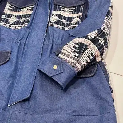 [BUNJANG] BNX Jacquard Color Block Jacket / bnx 자가드 배색 자켓