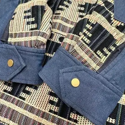 [BUNJANG] BNX Jacquard Color Block Jacket / bnx 자가드 배색 자켓