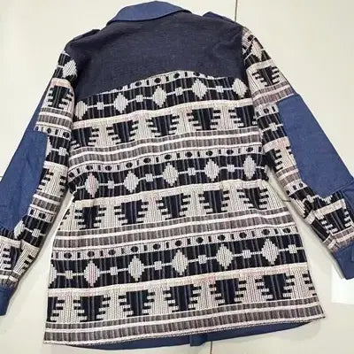 [BUNJANG] BNX Jacquard Color Block Jacket / bnx 자가드 배색 자켓