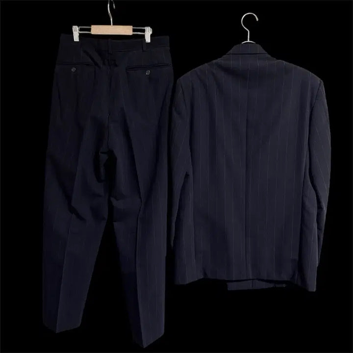 [BUNJANG] Krizia Uomo Black Label Navy Stripe Suit / Made in Italy Black Label Krizia Uomo 수트