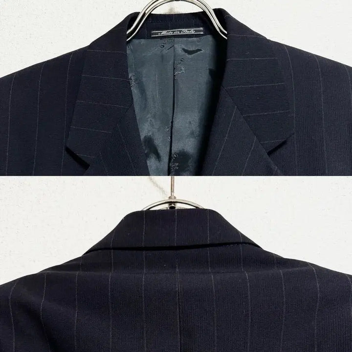 [BUNJANG] Krizia Uomo Black Label Navy Stripe Suit / Made in Italy Black Label Krizia Uomo 수트