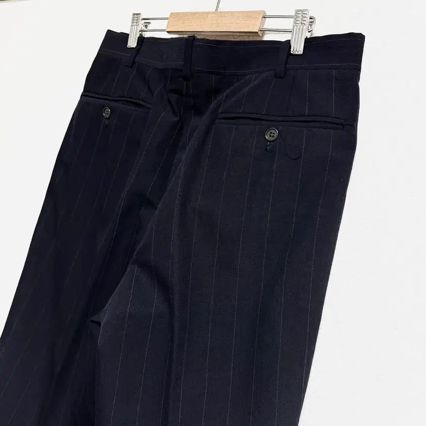 [BUNJANG] Krizia Uomo Black Label Navy Stripe Suit / Made in Italy Black Label Krizia Uomo 수트