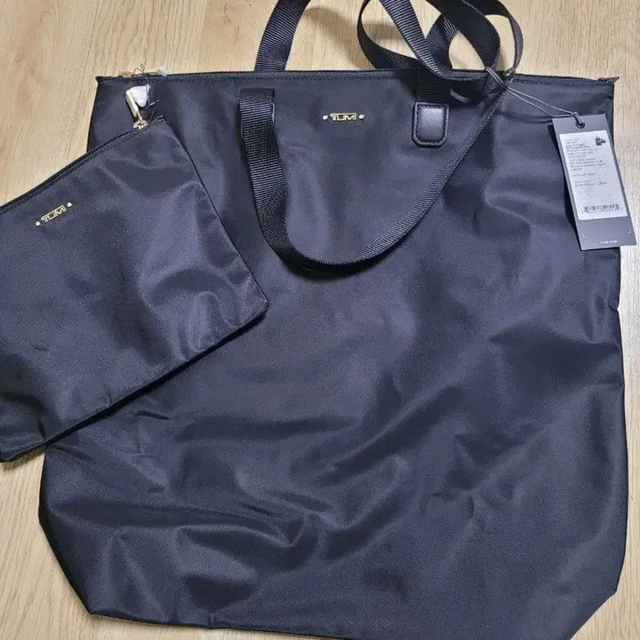 [BUNJANG] TUMI Black Tote Bag + Pouch Set / TUMI 투미 블랙 토트백 + 파우치 세트