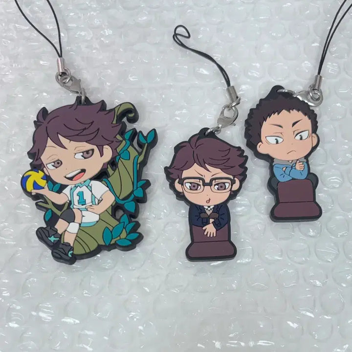 [BUNJANG] Haikyu Oikawa Iwaizumi Rubber Strap Keyring / 하이큐 오이카와 이와이즈미 러버스트랩 키링