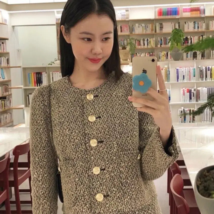[BUNJANG] IvanaHelsinki Tweed Setup Jacket &amp; Skirt Set / 이바나헬싱키 트위드 셋업 새상품