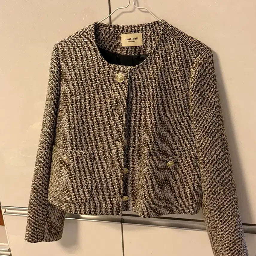 [BUNJANG] IvanaHelsinki Tweed Setup Jacket &amp; Skirt Set / 이바나헬싱키 트위드 셋업 새상품