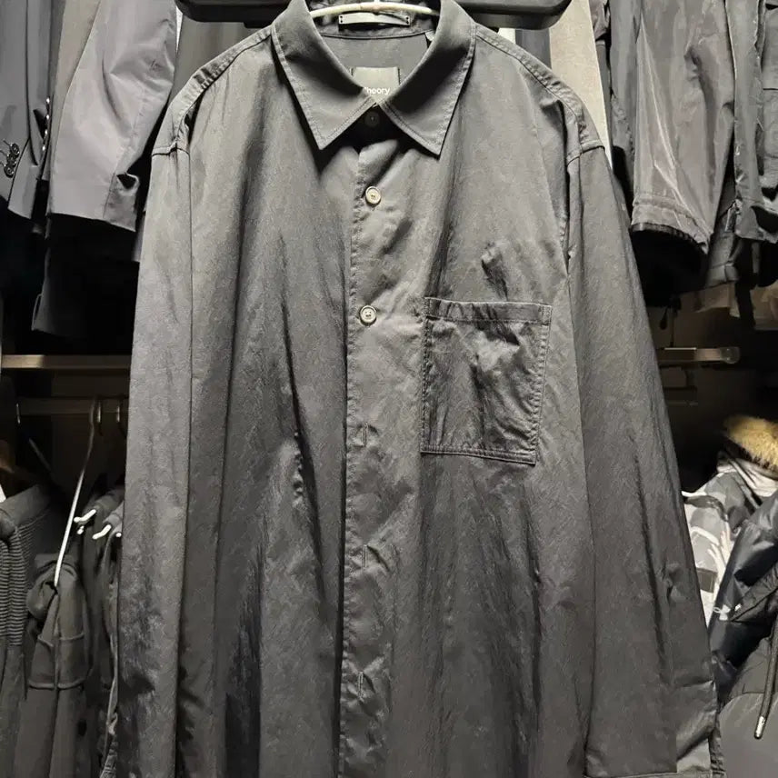 [BUNJANG] Theory Packable Nylon Shirt Jacket L / 띠어리 켈소 나일론 셔츠 자켓 L