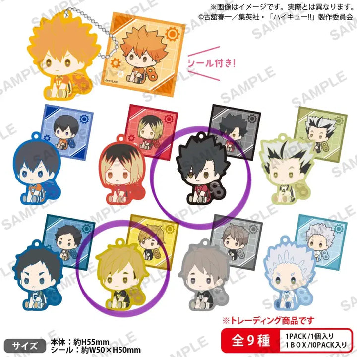 [BUNJANG] Haikyuu Kuroo Tetsuro & Miya Atsumu Rubber Keyring (Sealed) / 하이큐 페탓토 러버 키링 쿠로오 테츠로  미야아츠무 미개봉