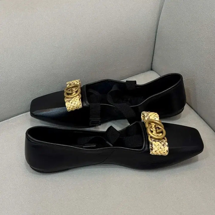 [BUNJANG] Gucci Interlocking Ballerina Flat Shoes 36.5 / 구찌 인터로킹 발레리나 플랫슈즈 36.5사이즈