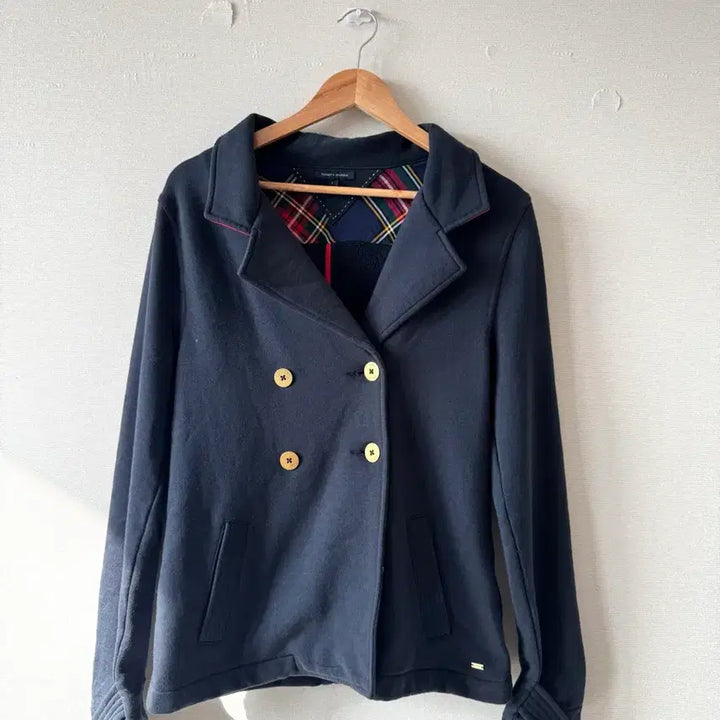 [BUNJANG] Tommy Hilfiger Navy Gold Button Cardigan Jacket - Size L / 타미힐피거 가디건 자켓 L 사이즈 네이비
