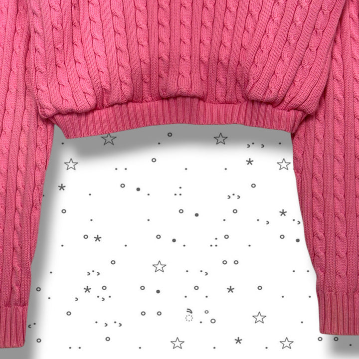 [BUNJANG] M Polo Ralph Lauren Pink Cable Knit Sweater / M POLO 폴로 로렌 핑크 케이블 니트