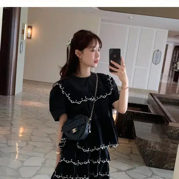 [BUNJANG] Vicinie Merry Wave Blouse / 바이씨니 메리물결블라우스