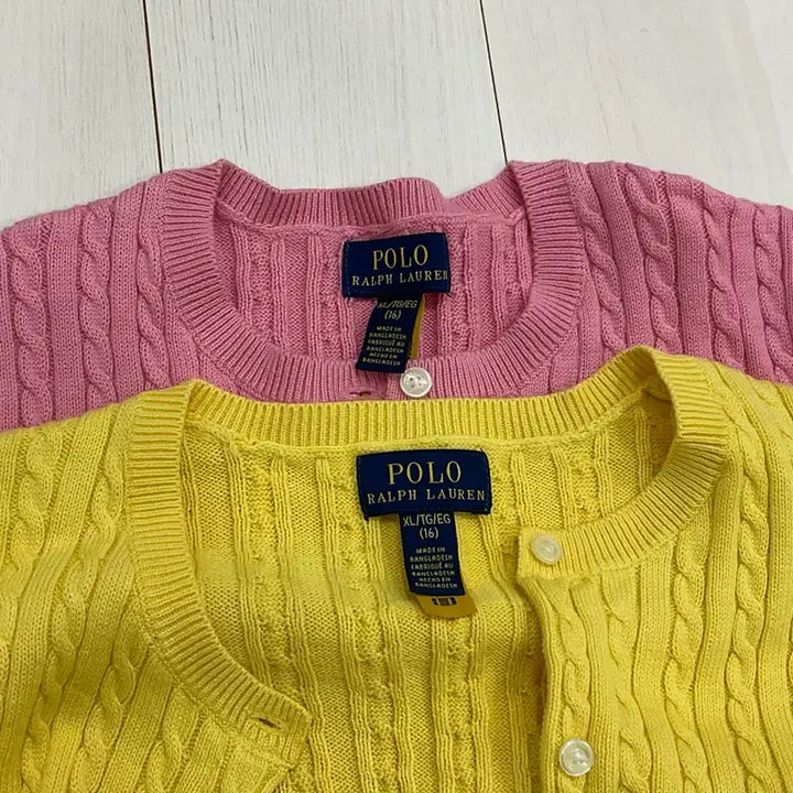 [BUNJANG] Polo Girls XL Pink Cardigan / 폴로 걸즈 가디건 xl