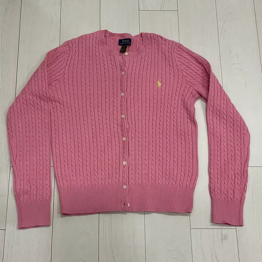 [BUNJANG] Polo Girls XL Pink Cardigan / 폴로 걸즈 가디건 xl