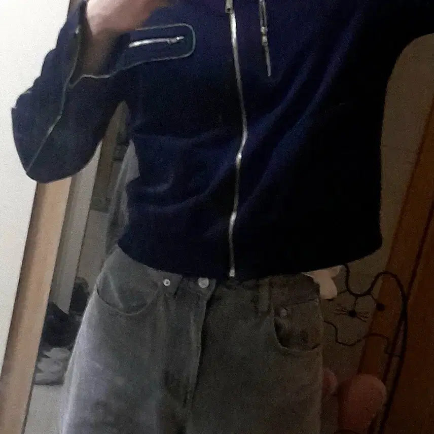 [BUNJANG] TIME HOMME Biker Crop Jacket / 타임 옴므 바이커 크롭자켓