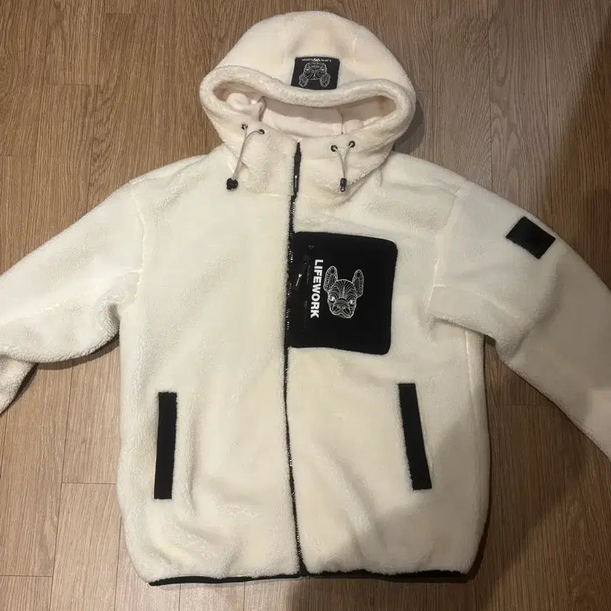 [BUNJANG] Life Work Sherpa Fleece Hoodie Jacket / 라이프워크 남녀공용 덤블 쉐르파 후드 점퍼