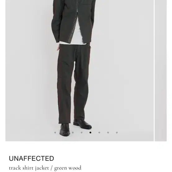 [BUNJANG] Unaffected Track Shirt Jacket - Green Wood / 언어펙티드 Track Shirt Jacket / Green Wood