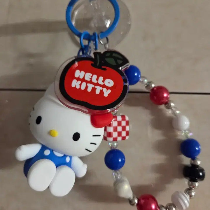 [BUNJANG] Hello Kitty Apple Strap Figure Keyring / 헬로키티 애플 스트랩 피규어 키링