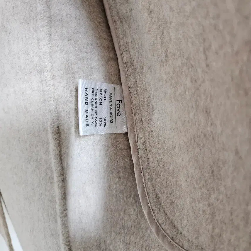[BUNJANG] Fave Wool 90% Oatmeal Beige Handmade Coat / Fave 울90 핸드메이드