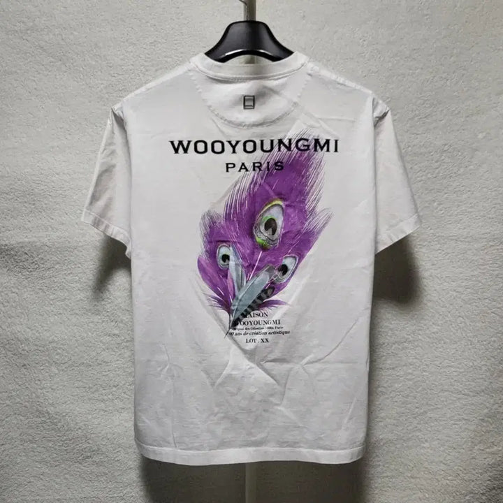 [BUNJANG] Wooyoungmi 23SS Feather Back Logo T-Shirt Size 48 / [정품] 48 / 23SS 우영미 깃털 백로고 반팔티