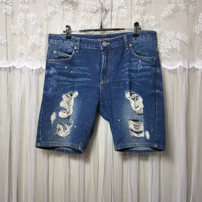 [BUNJANG] Dolce & Gabbana Denim Shorts / 돌체앤가바나 데미지 데님 반바지