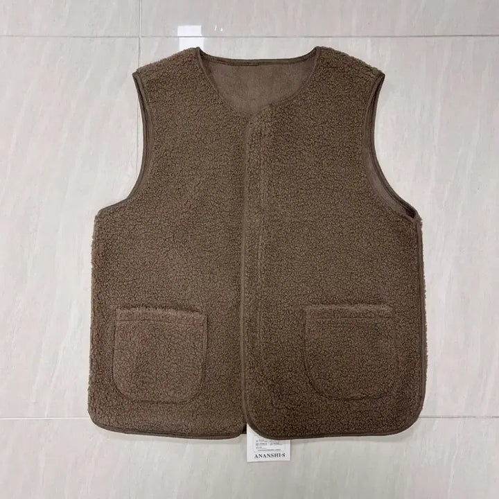 [BUNJANG] New Fleece Vest / 새제품 양털 뽀글이 후리스 조끼 베스트