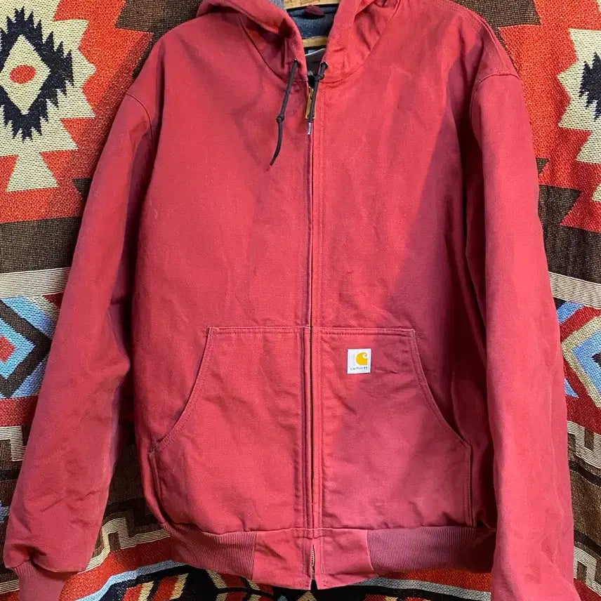 [BUNJANG] Vintage Carhartt J158 Sandstone Active Jacket Dark Red (XL-R) / 빈티지 칼하트 J158 DKR XL-R 액티브 자켓 워크자켓