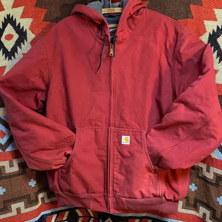 [BUNJANG] Vintage Carhartt J158 Sandstone Active Jacket Dark Red (XL-R) / 빈티지 칼하트 J158 DKR XL-R 액티브 자켓 워크자켓