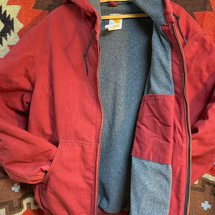 [BUNJANG] Vintage Carhartt J158 Sandstone Active Jacket Dark Red (XL-R) / 빈티지 칼하트 J158 DKR XL-R 액티브 자켓 워크자켓