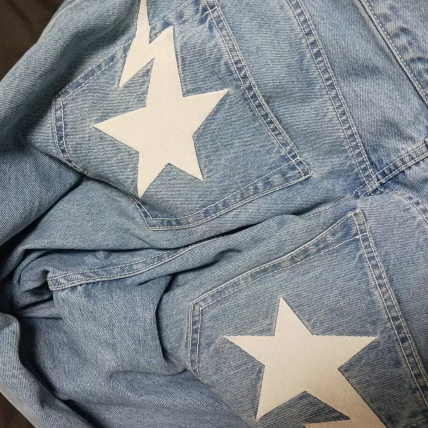 [BUNJANG] BAPE Star Patch Denim Pants / 정품 베이프 스타패치 바지 데님 팬츠 배기바지
