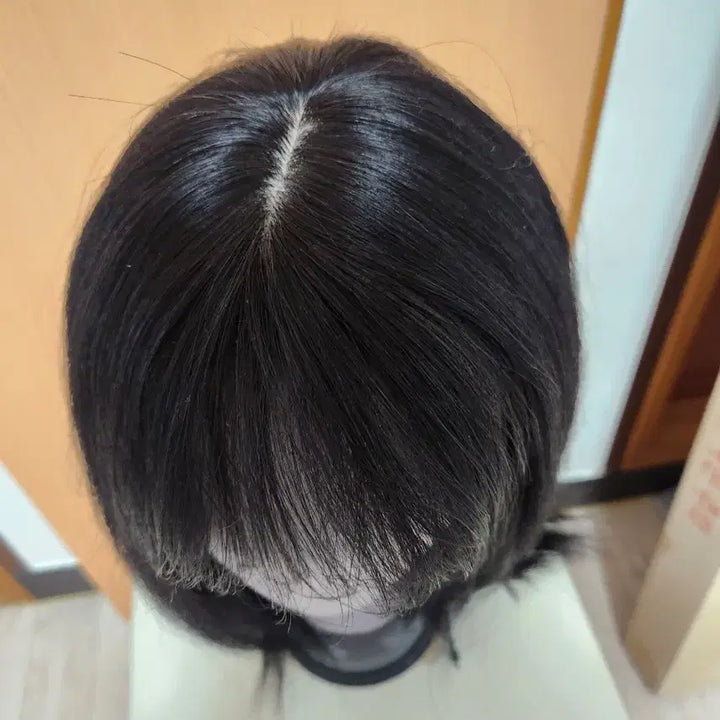 [BUNJANG] Black Short Cut Human Hair Wig / 검정색 숏컷 스타일 인모수제통가발