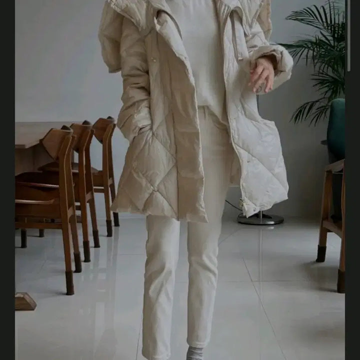 [BUNJANG] Max A-Line Quilted Half Padding Jacket / 막스 A라인 퀼팅 하프 패딩