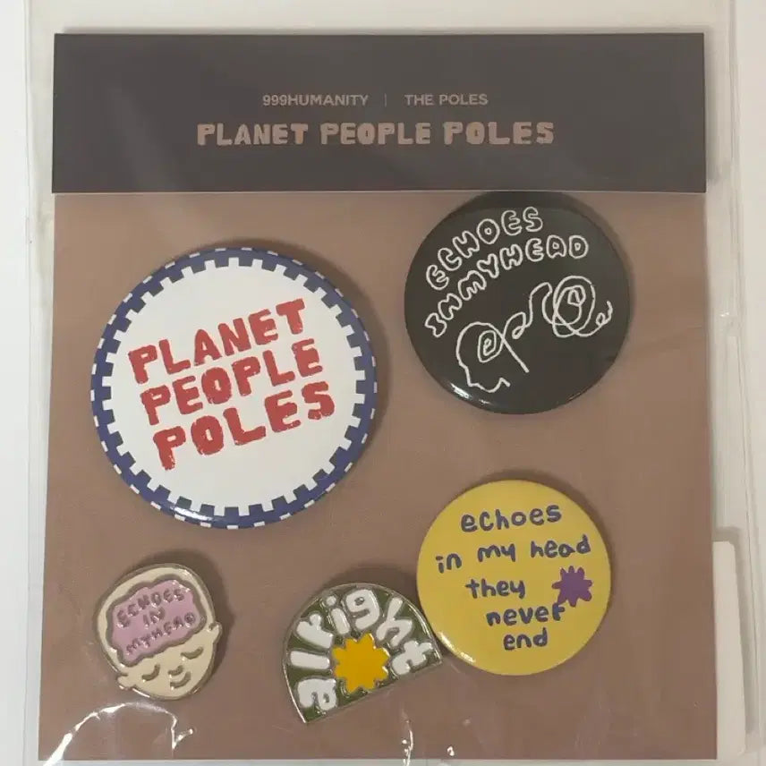 [BUNJANG] 999HUMANITY Pin Badge Set / The poles 999HUMANITY 핀뱃지 세트