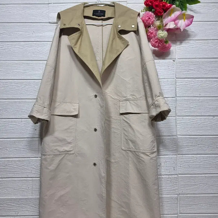 [BUNJANG] Lanvin Trench Coat (66-88) / 한섬 랑방 면트렌치코트 66ㅡ88
