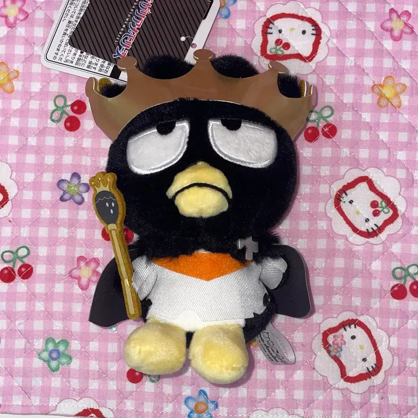 [BUNJANG] Bad Badtz-Maru Crown Plush Keyring / 배드 바츠마루 왕관 인형 키링