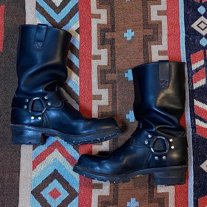 [BUNJANG] Wesco Harness Boots 11-Inch - Black Leather Boots / Wesco 웨스코 하네스 11인치 부츠 10D