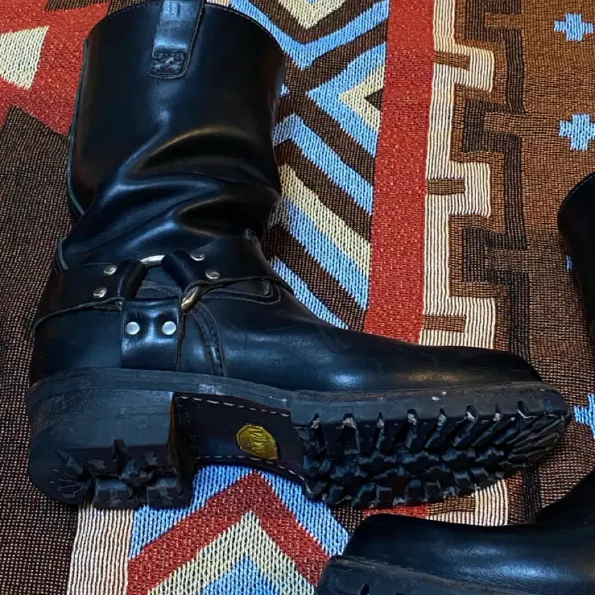 [BUNJANG] Wesco Harness Boots 11-Inch - Black Leather Boots / Wesco 웨스코 하네스 11인치 부츠 10D