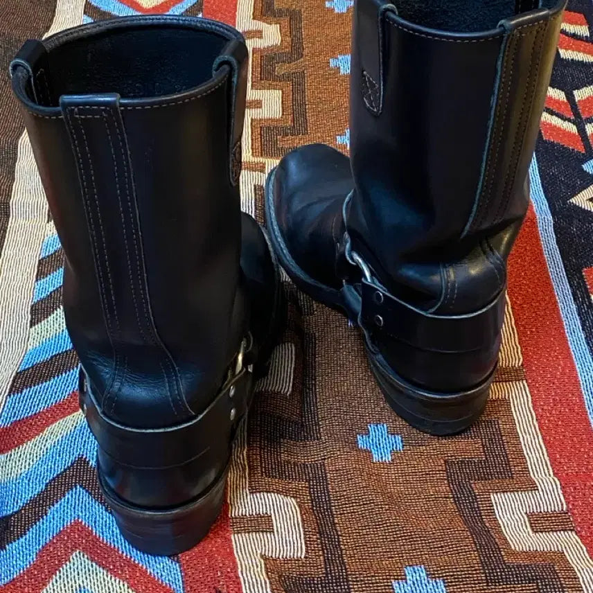 [BUNJANG] Wesco Harness Boots 11-Inch - Black Leather Boots / Wesco 웨스코 하네스 11인치 부츠 10D