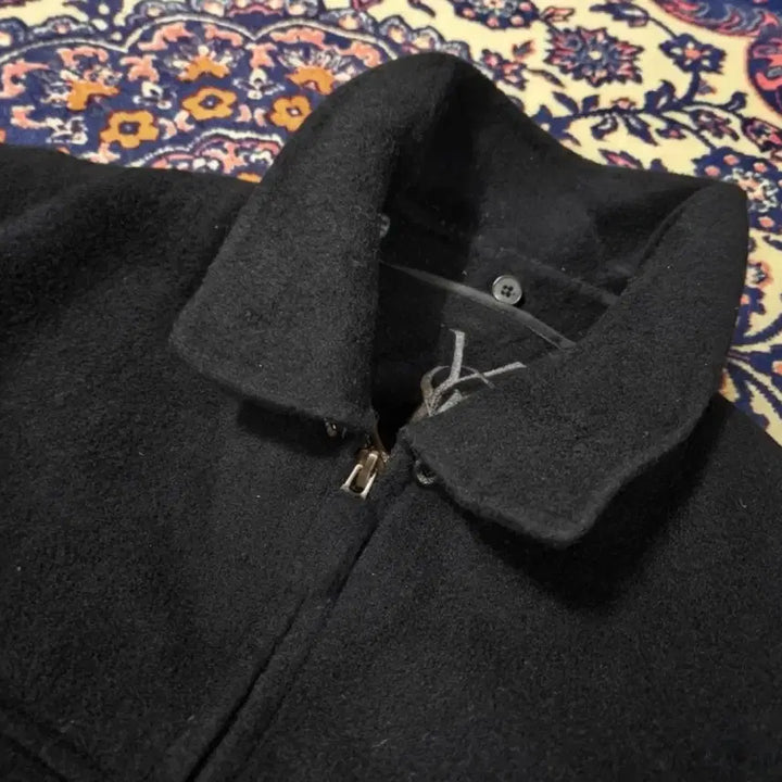 [BUNJANG] Yves Saint Laurent Classic Wool Zip-Up Blouson Jacket / 입생로랑(YSL) 라이센스 클래식 울 집업 블루종 숏 자켓