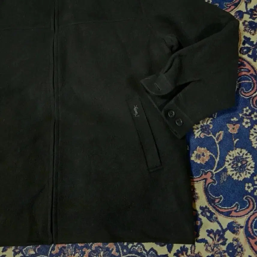[BUNJANG] Yves Saint Laurent Classic Wool Zip-Up Blouson Jacket / 입생로랑(YSL) 라이센스 클래식 울 집업 블루종 숏 자켓