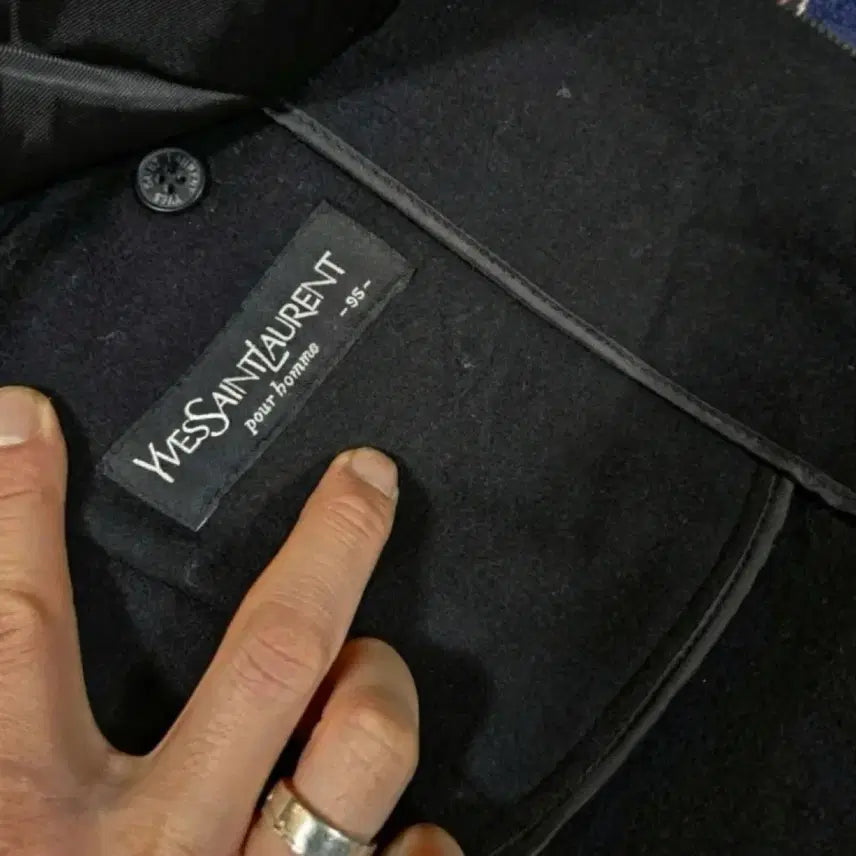 [BUNJANG] Yves Saint Laurent Classic Wool Zip-Up Blouson Jacket / 입생로랑(YSL) 라이센스 클래식 울 집업 블루종 숏 자켓